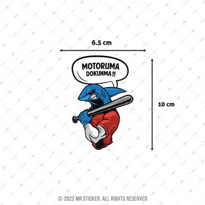 WRN36 Motoruma Dokunma Kizgin Kopek Baligi Etiketi