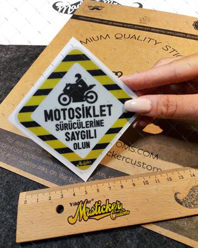 WRN38 Reflektif Motosiklet Suruculerine Saygili Olun
