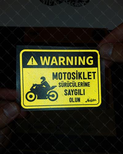 WRN40 Reflektif Motosiklet Suruculerine Saygili Olun