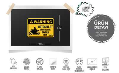 WRN40 Reflektif Motosiklet Suruculerine Saygili Olun