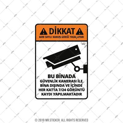 WRN45 Dikkat Binada Güvenlik Kamerası Var (Yasal Uyarı)