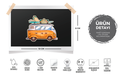 WWV1 Vintage Minibus Etiketi