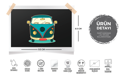 WWV10 Vintage Minibus Etiketi