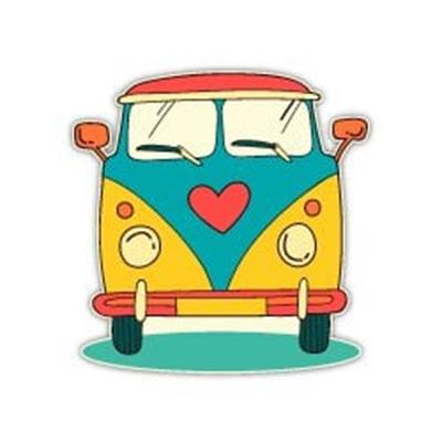 WWV11 Vintage Minibus Etiketi