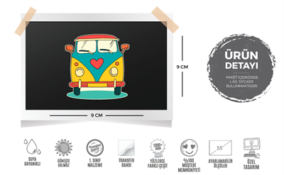 WWV11 Vintage Minibus Etiketi