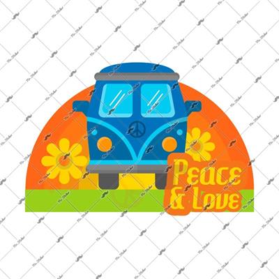 WWV2 Peace & Love Yazili Etiket