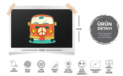 WWV9 Vintage Minibus Etiketi