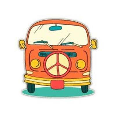 WWV9 Vintage Minibus Etiketi