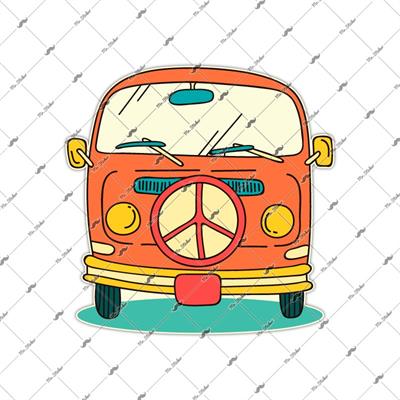 WWV9 Vintage Minibus Etiketi