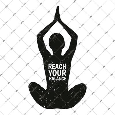 YOG1 Reach Your Balance Yoga Etiketi