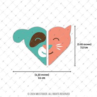 AN1- Kedi Kopek Kalp Etiketi