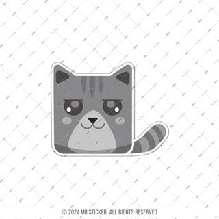 ANCT20- Gri Tekir Kedi Etiketi