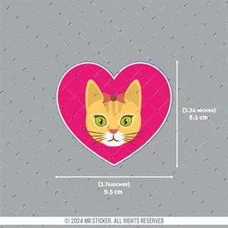 ANCT22- Kalp Kedi Etiketi
