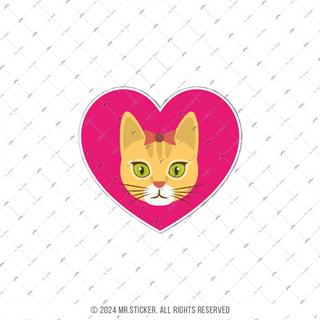 ANCT22- Kalp Kedi Etiketi