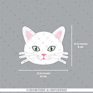 ANCT4- Beyaz Kedi Etiketi