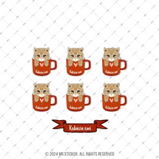 ANCT57 British Shorthair Kedi Etiketi Seti - Kedinizin Ismine Ozel