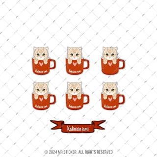 ANCT58 Irish Shorthair Kedi Etiketi Seti - Kedinizin Ismine Ozel