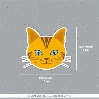 ANCT6- Sari Tekir Kedi Etiketi