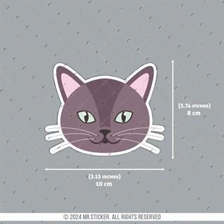 ANCT7- Gri Kedi Etiketi