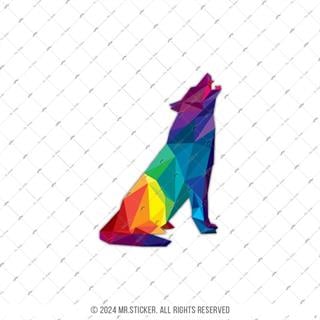 ANDG19- Polygonal Tasarim Kurt Kopegi Etiketi