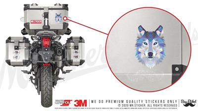 ANDG26-Polygonal Tasarim Sibirya Kurdu Etiketi