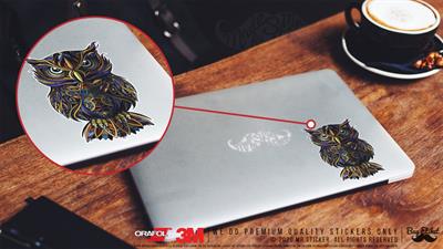 ANOW10 Desenli Baykus Etiketi