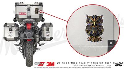 ANOW10 Desenli Baykus Etiketi