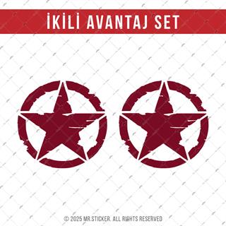 ARS15 Mat Bordo Asker Yıldızı Etiketi | Fırsat Ürünü