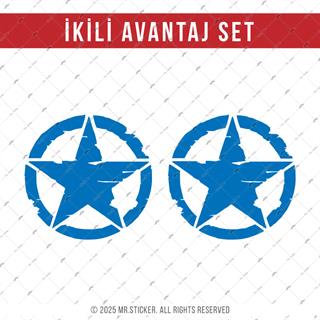 ARS15 Mat Mavi Asker Yıldızı Etiketi | Fırsat Ürünü