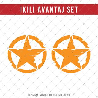 ARS15 Mat Turuncu Asker Yıldızı Etiketi | Fırsat Ürünü