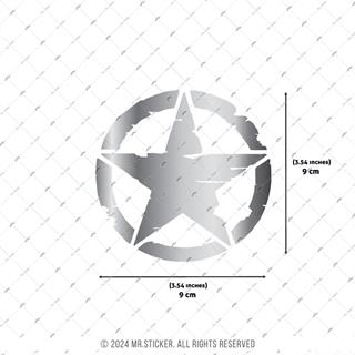 ARS15 Parlak Krom Asker Yıldızı Etiketi | Fırsat Ürünü