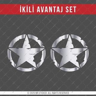 ARS15 Parlak Krom Asker Yıldızı Etiketi | Fırsat Ürünü