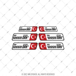 BT09 Isme Ozel Reflektif Kan Grubu Etiket Seti - Ozel Seri