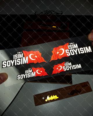 BT80 Ozel Seri Isme Ozel Reflektif Kan Grubu Etiket Seti