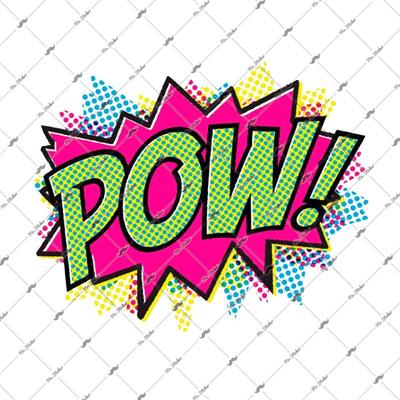 CEX13 Pow Cizgi Roman Efekti Etiketi