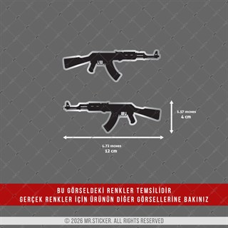 CHR18 Krom Seri Tüfek Etiketi İkili Set