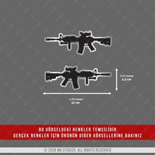 CHR19 Krom Seri Tüfek Etiketi İkili Set