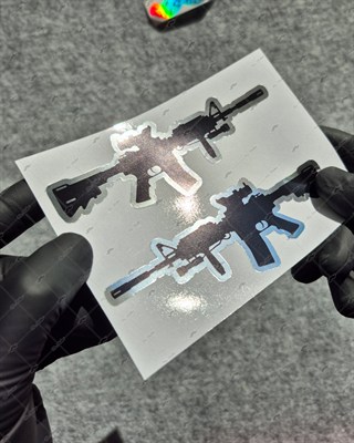 CHR19 Krom Seri Tüfek Etiketi İkili Set