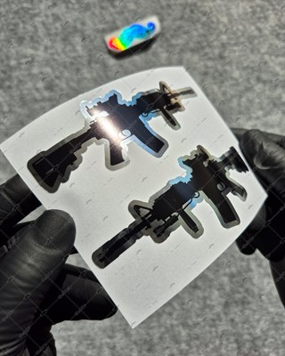 CHR19 Krom Seri Tüfek Etiketi İkili Set