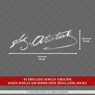 CHR4 Krom Seri Kemal Atatürk İmza Etiketi