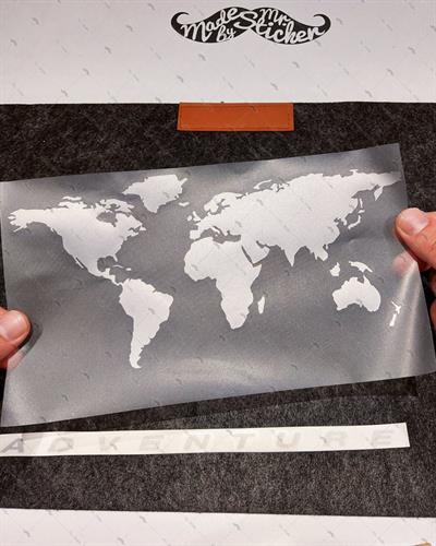 CSE12S İkili Set - Basitlestirilmis Dunya Haritasi - Mat Gumus Gri