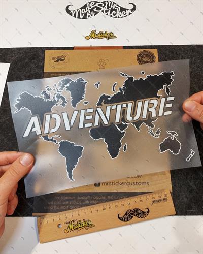 CSE16S İkili Set - Reflektif Adventure Yazılı Dunya Haritasi