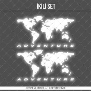 CSE18S İkili Set - Reflektif Basitlestirilmis Dunya Haritası