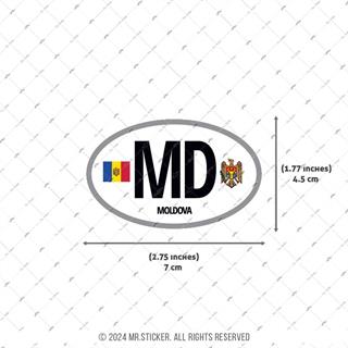 CSE26 Moldovya (MD) Reflektif Ulke Etiketi