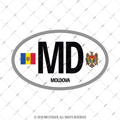 CSE26 Moldovya (MD) Reflektif Ulke Etiketi