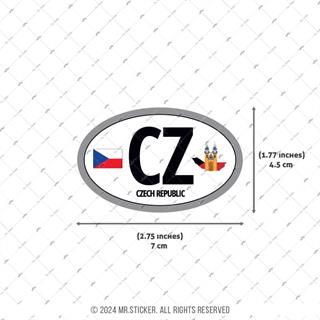 CSE40 Cek Cumhuriyeti (CZ) Reflektif Ulke Etiketi