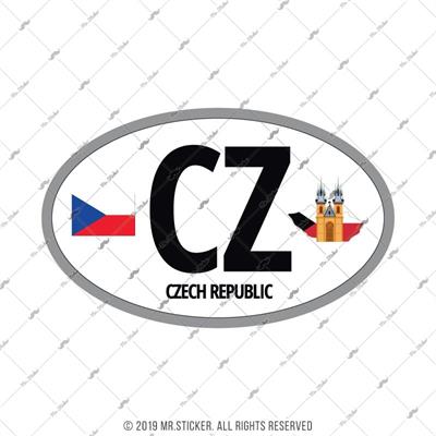 CSE40 Cek Cumhuriyeti (CZ) Reflektif Ulke Etiketi