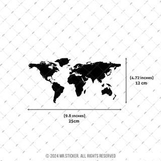 CSE4S İkili Set - Basitlestirilmis Dunya Haritasi - Mat Siyah