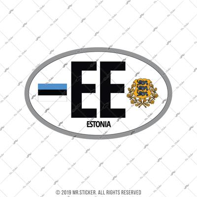 CSE55 Estonya  (EE) Reflektif Ulke Etiketi