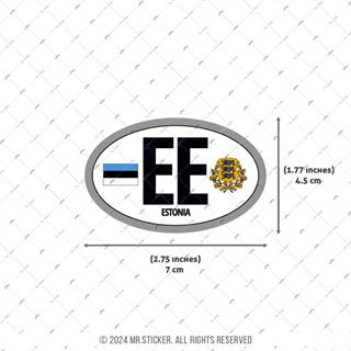 CSE55 Estonya  (EE) Reflektif Ulke Etiketi